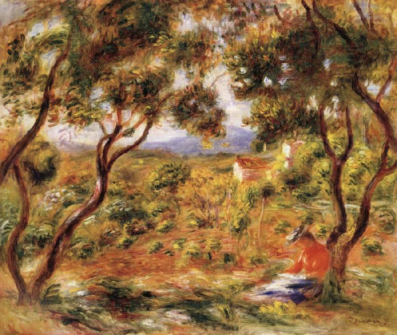 Pierre Renoir The Vines at Cagnes oil painting image